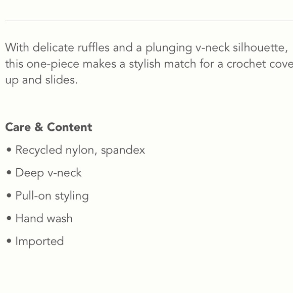 Anthropologie ruffled plunge one piece swimsuit - Picture 4 of 10